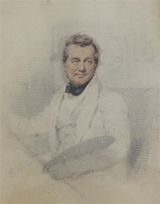 Horace Beevor Love (1800-1838) Self-portrait, 7.75 x 6in.